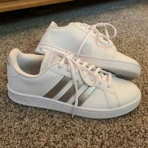Adidas white sneakers